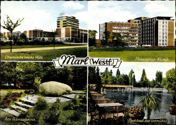 11 alte Ak Marl in Westfalen, diverse Ansichten