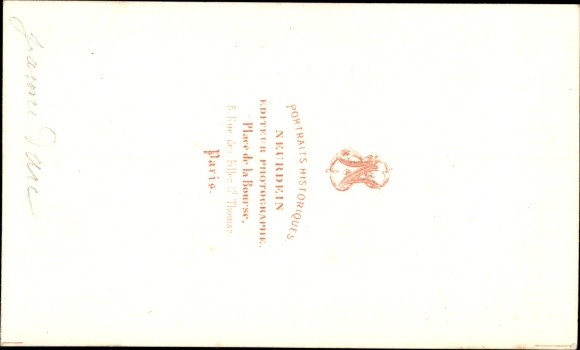 Visiting Card Joan of Arc, Johanna von Orleans