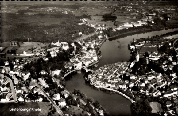 Ak Laufenburg am Hochrhein, Fliegeraufnahme
