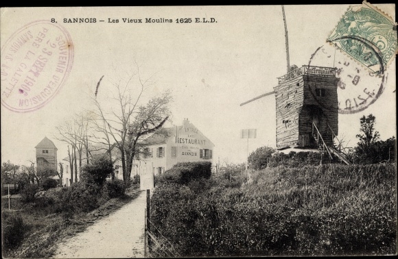Postcard Sannois Val d&#39;Oise, The Old Mills 1625