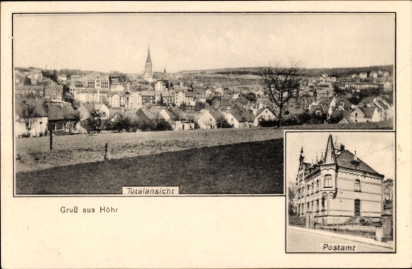 KP Höhr Grenzhausen w Westerwaldzie, widok ogólny, poczta