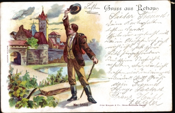lito Rehau w Fichtelgebirge w Górnej Frankonii, muszę wyjść do miasta, wędrowcze
