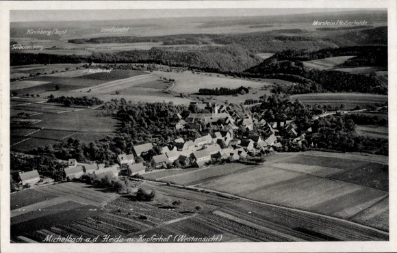 Postcard Michelbach an der Heide Gerabronn, Kupferhof, Lendsiedel, Kirchberg, Morstein, Reiherhalde