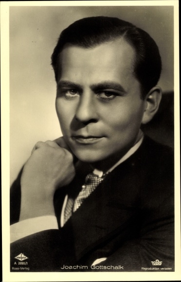 Postcard actor Joachim Gottschalk, portrait, Ross Verlag A 2895 1