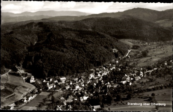 Postcard Diersburg Hohberg in the Black Forest Baden, aerial photograph