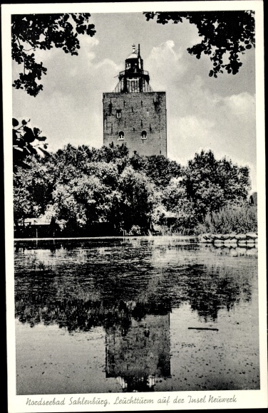 Postcard Insel Neuwerk, lighthouse