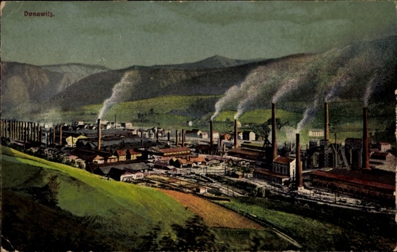 Ak Donawitz Leoben Steiermark, Stahlfabriken