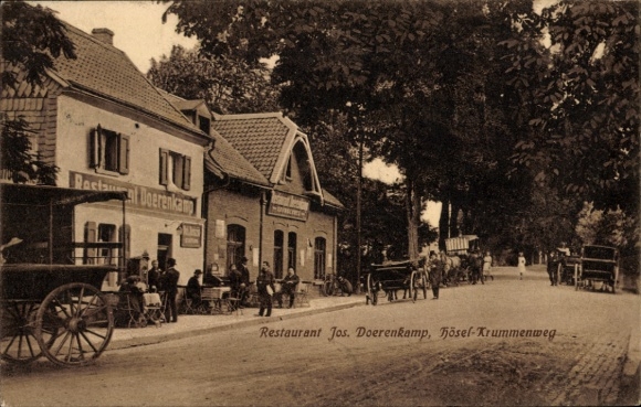 Postcard Hösel Ratingen North Rhine Westphalia, Krummenweg, Restaurant Jos. Doerenkamp