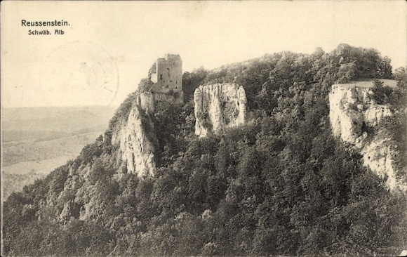 Postcard Neidlingen an der Teck Baden Württemberg, castle ruins Reußenstein