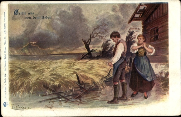 Artysta lito Döcker, E., Modlitwa rolnika, żony rolnika, modlitwa, wpływy i od zła