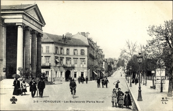 Postcard Périgueux Nouvelle-Aquitaine Dordogne, The Boulevards, North Part