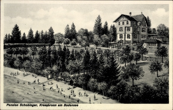Postcard Kressbronn am Bodensee, Pension Schobinger