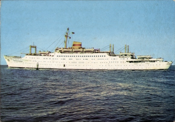 Postcard FDGB holiday ship MS Völkerfreundschaft