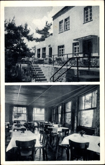 Postcard Echternacherbrück in the Eifel Rhineland Palatinate, Pension Restaurant Haus Hubertus, interior view