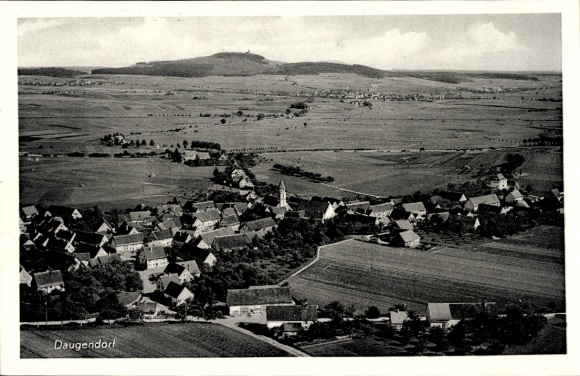 Postcard Daugendorf Riedlingen on the Swabian Alb, aerial photograph