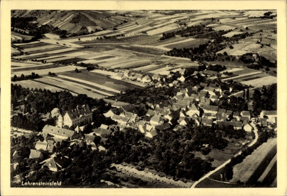 Postcard Lehrensteinsfeld Baden Württemberg, aerial photograph