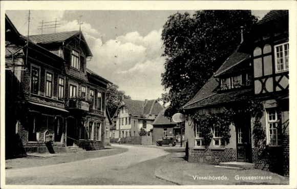 Postcard Visselhövede in Lower Saxony, Großestraße