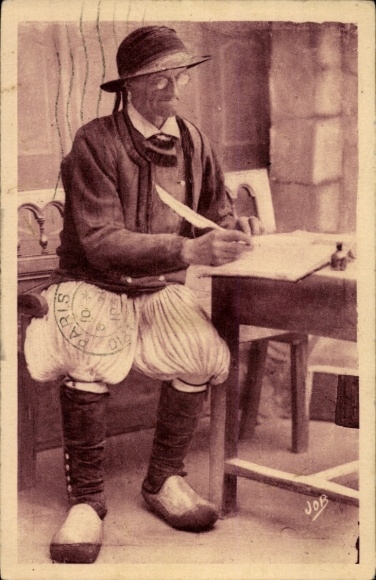 Postcard Bretagne, The Mayor's Signature