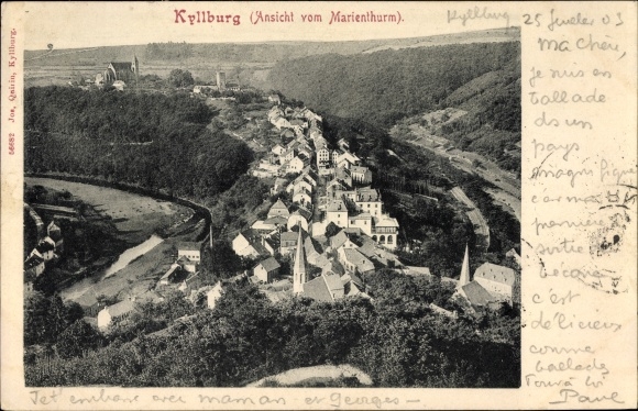 Ak Kyllburg in der Eifel Rheinland Pfalz, Ansicht vom Marienturm