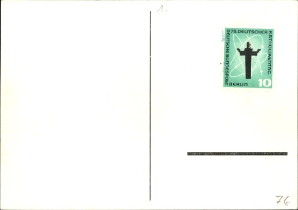 Postcard Berlin Charlottenburg, 78th German Catholic Congress 1958