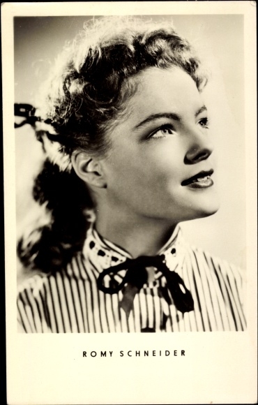 Postcard actress Romy Schneider, portrait