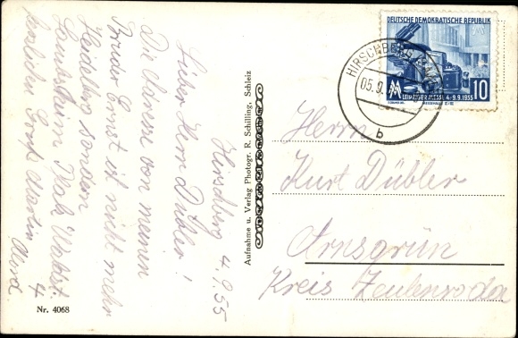 Postcard Saalburg Ebersdorf in Thuringia, reservoir of the lead hole barrier, barrier wall