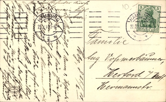 Postcard Hamburg Eimsbüttel, Christuskirche, Fruchtallee