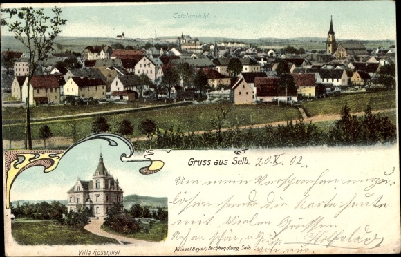Ak Selb in het Fichtelgebirge Opper-Franken, algemeen beeld, Villa Rosenthal