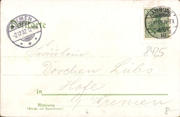 Postcard Hamburg Wandsbek Rahlstedt, Ringstrasse with tram