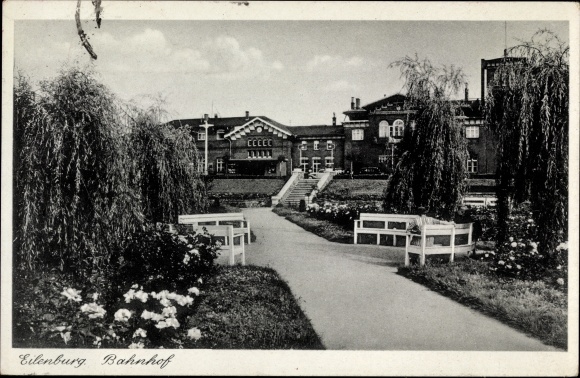 Ak Eilenburg an der Mulde, Bahnhof, Anlagen
