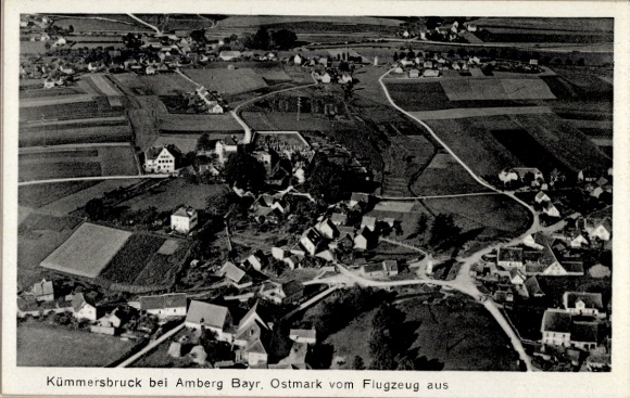 Ak Kümmersbruck in der Oberpfalz, Fliegeraufnahme