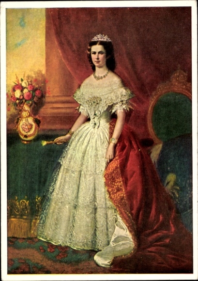 Künstler Ak Kaiserin Elisabeth von Österreich Ungarn, Sisi, Ehefrau von Kaiser Franz Josef I