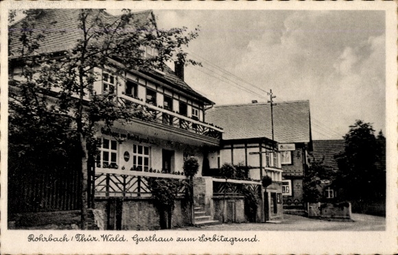 Postcard Rohrbach in the Thuringian Forest, Gasthaus zum Sorbitzgrund