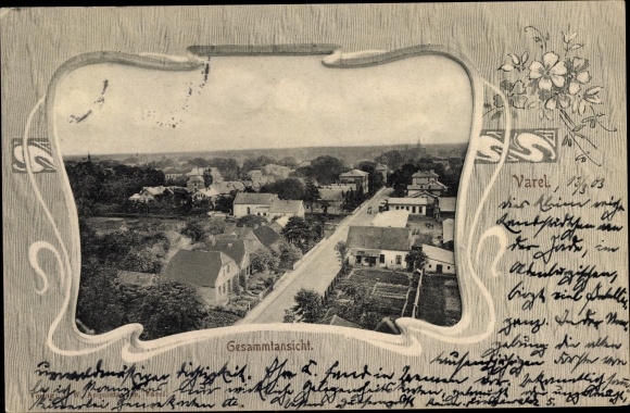 Passepartout PC Varel in Oldenburg Jadebusen, total view of the village