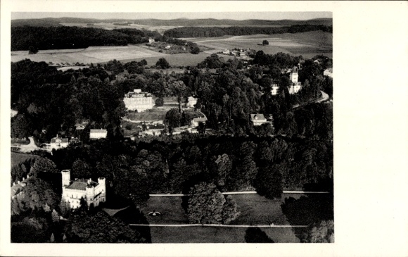 Postcard Berg am Starnberger See Upper Bavaria, aerial photograph