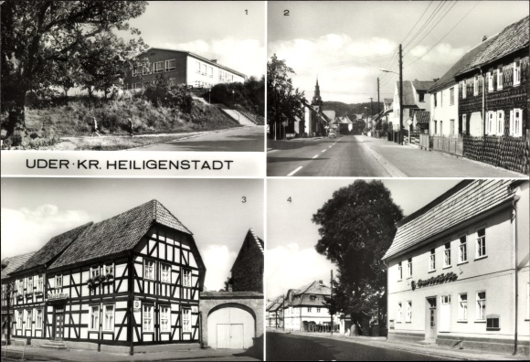 Ak Uder w Eichsfeld w Turyngii, dom rekonwalescencji FDGB, Unity Street, restauracja konsumencka