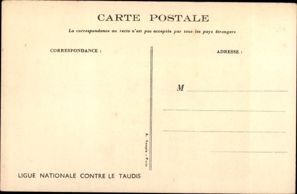 Artist PC Poulbot, Francisque, Boys with toy train, Ligue Nationale contre le Taudis