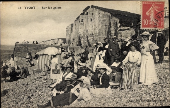 Postcard Yport Seine Maritime, On the Pebbles