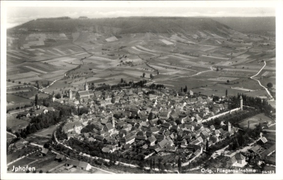 Postcard Iphofen in Lower Franconia, aerial photograph