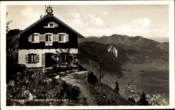 Postcard Oberammergau, Starnberger Hütte am Laber, Laberjoch