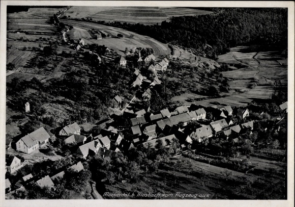 Postcard Muckental Elztal in the Odenwald, aerial photograph