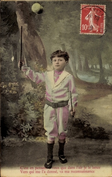 Ak Kleiner Junge mit Diabolo