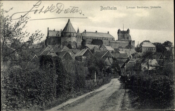 Ak Bad Bentheim in Niedersachsen, Schloss, Südseite