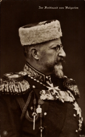 Król Bułgarii Ferdynand I Ak, portret