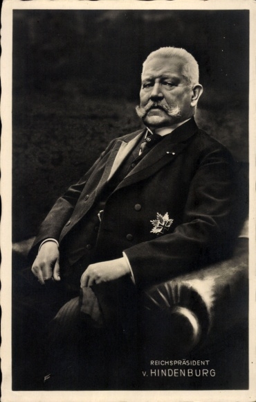 Postcard Reich President Paul von Hindenburg, portrait