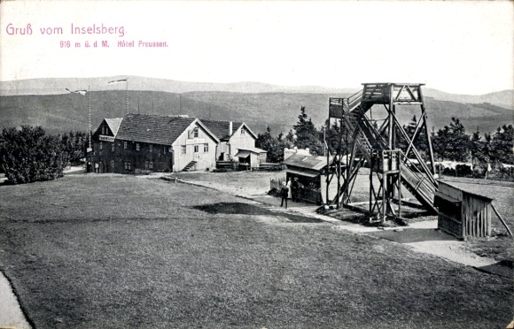 Postcard Brotterode in Thuringia, Großer Inselsberg
