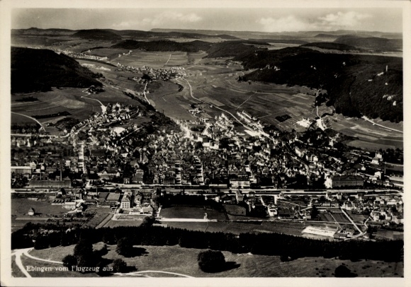 Ak Ebingen Albstadt in Württemberg, Fliegeraufnahme