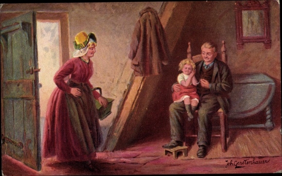 Artist PC Gerstenhauer, Johann Georg, Dutch motif, family