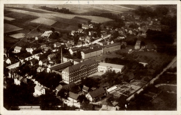 Ak Oberlungwitz in Sachsen, Blick auf den Ort, Fliegeraufnahme 