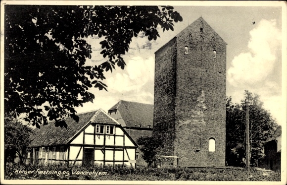 KP Korsør Korsör Dania, Horser Festning, Vandrehjem, budynek, wieża